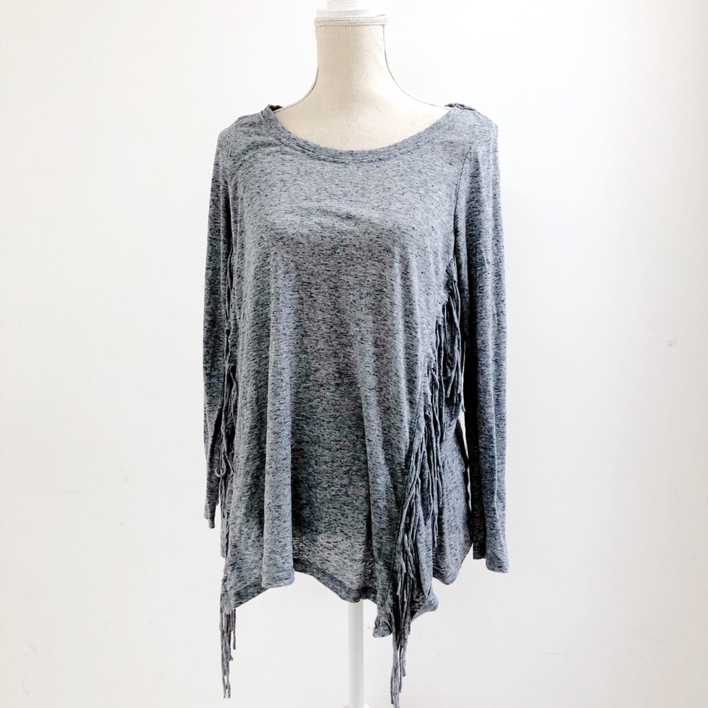 🤰🏻 Blue Fringy Maternity Top
